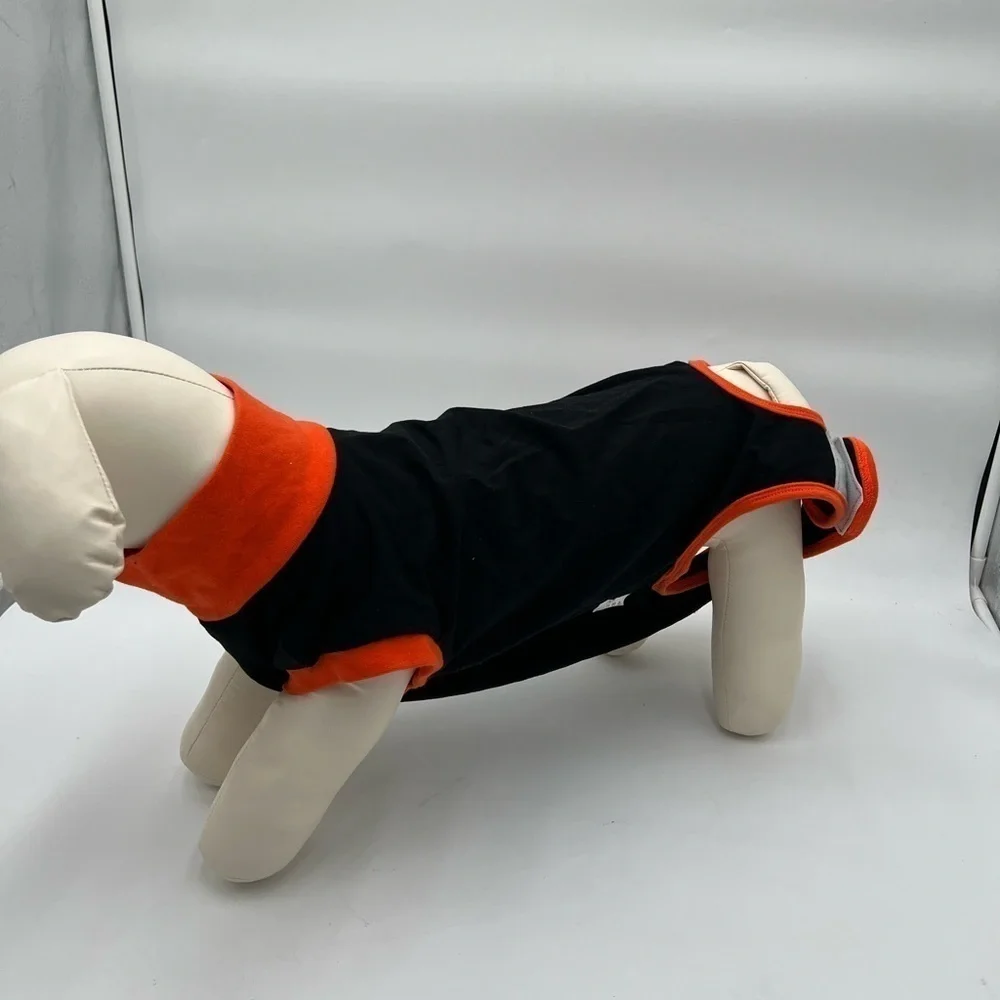 Dog Surgical Recovery Suit - Black with Orange Accents, Size M (NWOT)